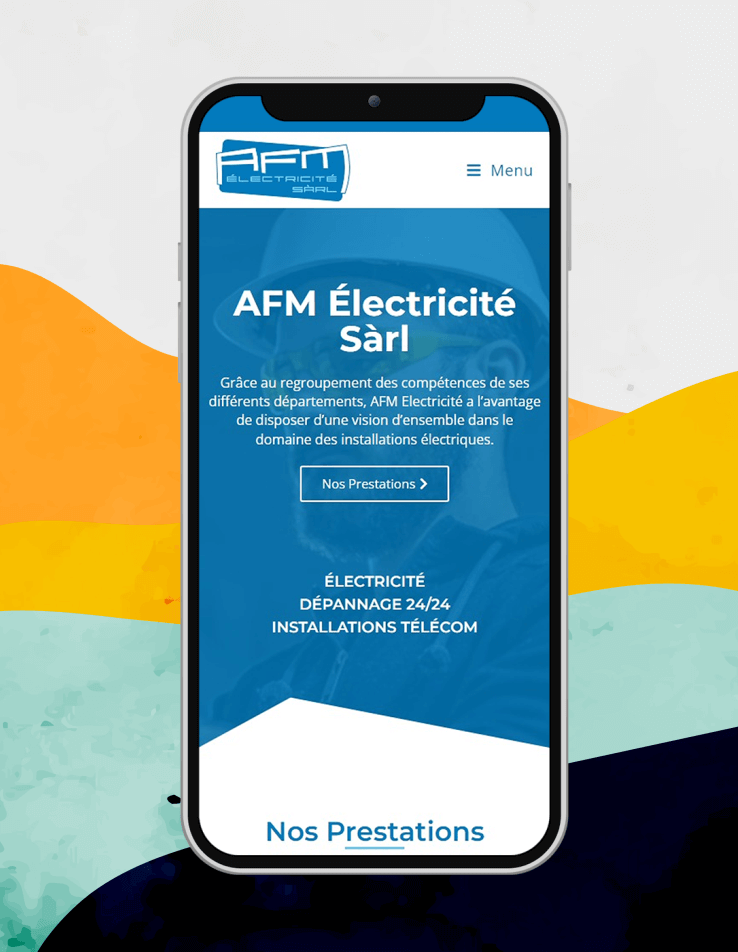 Création de site web : afm-electricite.ch