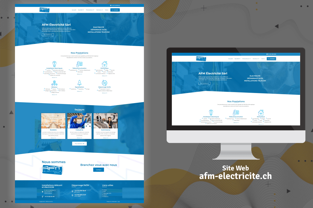 Création de site web : afm-electricite.ch
